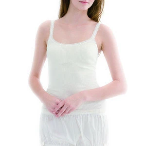 Japan comfortable soft women silk camisole with lace