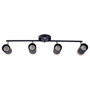 JLC-4885 Adjustable Track Lighting Kit, 4-Lights Ceiling Light GU10 with Iron Shade for Living Room, Kitchen, Utility Room