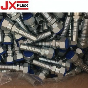 JXFLEX carbon steel BSP JIC metric hydraulic parts hydraulic hose pipe flange ferrules fittings