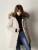 Import Khaki mid-length down jacket with fur collar casual waterproof and anti-static quality zipper down coat from China