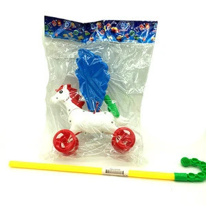 Kids plastic push the pegasus Free wheel Animal toys