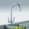 Kitchen 3 way faucet with pure water flow