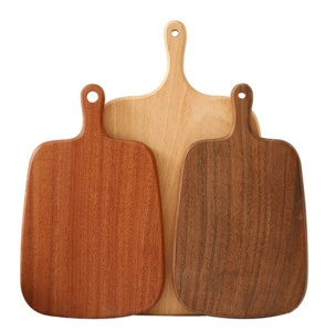 Kitchen Gift set Dark Color Wooden balance serving board, wood cutting board with handle