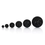 Koi Fish Pond Pool Tank Aquarium Plastic Black Float Porous Bio Sponge Balls Water Filter Media 16 26 36 mm