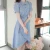 Import Korean short sleeve stripe dresses girl summer dress belt women dress from China