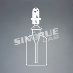 Laboratory Glass Dropping Bottle with Ground-in Pipette and Latex Rubber Nipple