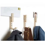 Laundry Big Paper Pegs Wood Clothes Clip with Hooks