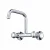 Import Leaves  Chrome Plated Wall Mounted Sink Mixer Kitchen Faucet with Long Swiveling Spout from India