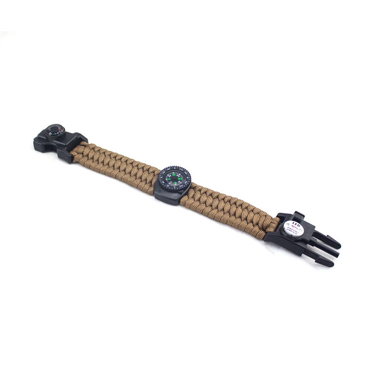 LED Flashlight Emergency Paracord Bracelet Outdoor 20 in 1 Tactical Survival Gear Kit Paracord Survival Bracelet