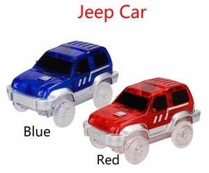 Led Lights-Up Plastic Track Jeep toy Cars /Plastic gear toy car