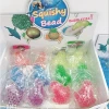 Light up Bead gel stress squishy ball,animal frog shark dolphin pig  rubber beads ball toys