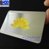Lotus flower printing 85*54mm Brushed engraved metal VIP business card