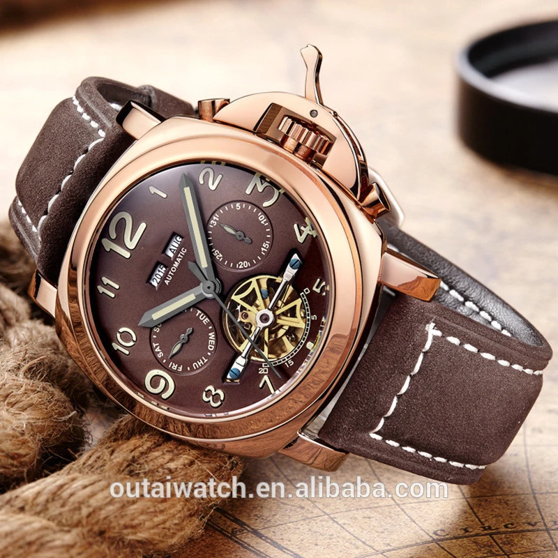 luxury military chronograph mechanical watch
