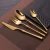 Import Luxury mirror flatware stainless steel gold shiny cutlery set for wedding from China