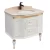 Import Luxury vanity bathroom solid wood cabinet classic bathroom furniture with marble top from China