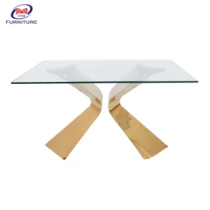 Luxury Wedding Furniture Stainless Steel Event Dining Table for Hotel