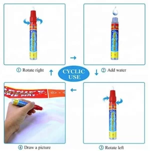 Magic Doodle Replacement Water Pens Different Size Water Injection Pens Set Using with Watercolor Brush Pen