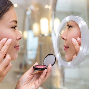 Magnifying Makeup Mirror with LED Light Batteries and Suction Cup