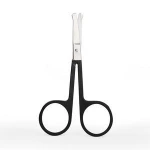 Makeup Tools Stainless Steel Black Round Nose Hair Scissors