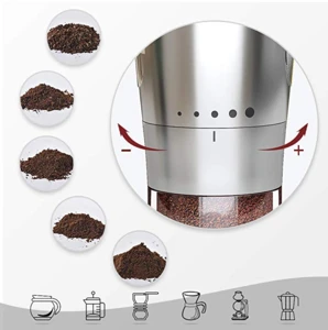 Manual Coffee Grinder with 5-Level Grinding Ceramic Conical Burr Mill