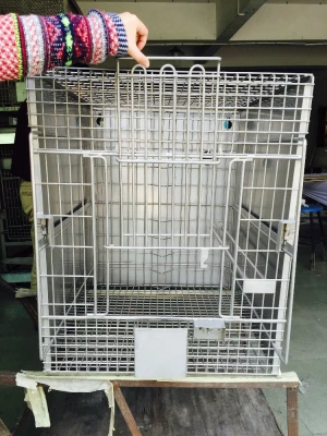 Manufacturer mesh box wire rolling custom stainless steel metal storage monkey cage