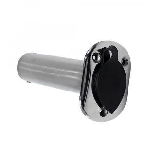 Marine Grade 316 Stainless Steel Boat Accessories 90 Degrees Sailboat Rod Holder Mirror Polished Flush Mount Rod Holder on Sale