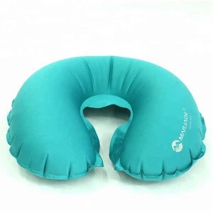 MARJAQE Custom Logo Compact Portable Head and Neck Support Pillows Neck Travel Pillows Airplane Inflatable Pillow