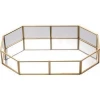 Metal glass makeup storage tray in different shape