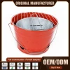 Mini Portable Barbecue Charcoal Grill Galvanized BBQ Red 10 Bucket Charcoal Grills