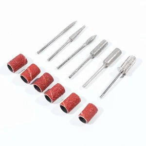 Misscheering Nail Art Dedicated Replacement Sanding Ring and Nail Drill Bits Set Nail Grinding Head Polisher Manicure Tool Sets