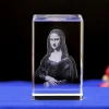 Modern Carve Crafts 3D Laser Engraved Crystal Glass Cube with K9 crystal material for gifts crafts