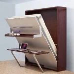 modern functional queen size buffered wall mounted/Murphy folding bed with shelves,bedroom furniture