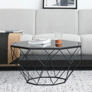 Modern Living Room Furniture Stainless Steel Decorations Multi Size Glass And Marble Coffee Table Corner Table