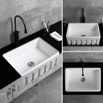 Modern Luxury Wholesale White Ceramic Apron Front Farmhouse Kitchen Sink   Double Groove