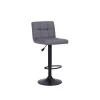 Modern PU Leather Adjustable Swivel Barstools Armless Hydraulic Kitchen Counter Bar Chair Height Square Bar Stool With Back