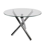 Modern round dining tables Design Home Furniture Glass Restaurant Table Side High Quality Dining Table
