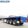 MOLEXI Factory Price 3 Axles 40ft 50 Ton Flatbed Container Flat Bed Semi Truck Trailer