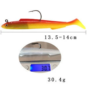Musta fishhook electric eel package lead fish lure bait 15cm/30g laser eel soft bait black fish bait