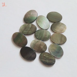 natural black mother of pearl 13*18 mm oval cabochon shell pearl