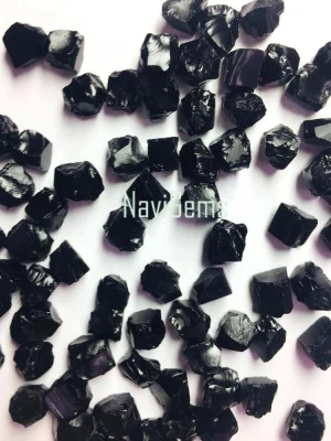 Natural Black Onyx Gemstone Uneven Shape Raw