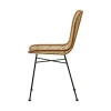 Natural Rattan Chair Metal Leg Leisure Living Room Furniture
