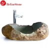 Natural stone wash basin,river stone granite bathroom sink