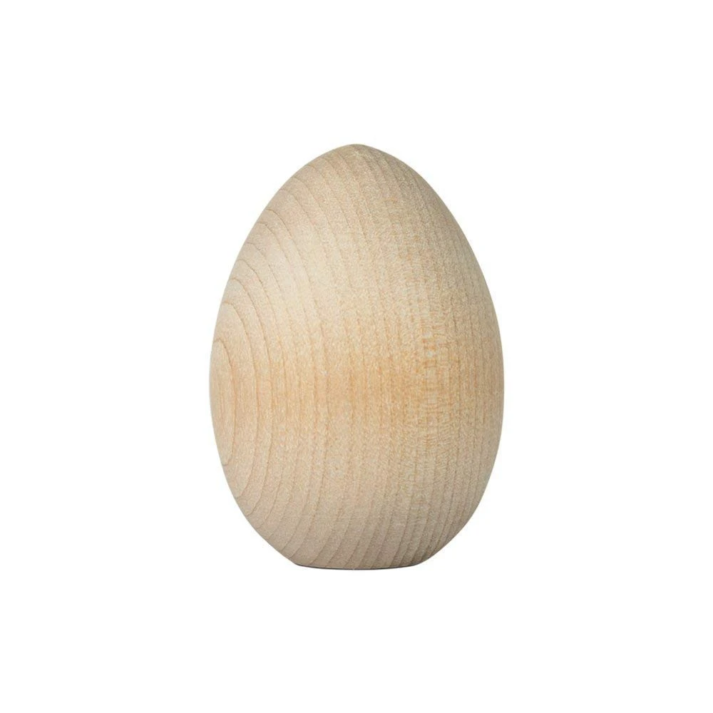Natural Unpainted Wooden Rounded Eggs For Easter Crafts and Displays