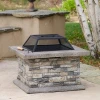 Nature Stone Fire Pit with deep wood burning