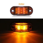 new 12V 24V Amber White Red 2 LED Side Marker Lamp Tail Brake Light for Car Truck Trailer Lorry Bus Van Pickup Signal Light