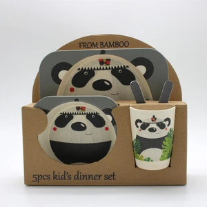 New Arrival 2019 Bamboo Fiber 2 Compartment Dinner Plates