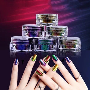 New arrival Eco Friendly Wholesale Bulk Best Quality 6 colors Quick Dip mirror Chameleon Nail Acrylic Nail Dipping Powder