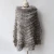 Import New Arrival Rabbit Plus Size Knitted Fur Poncho With Raccoon Fur Collar rabbit fur shawls from China