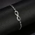 Import New Arrival Silver Charm Bracelet Jewelry Infinity Eight Crystal Diamond Link Chain Bracelet Ankle Bracelets for Wo from China
