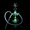 New art shisha glass model hookah with led light and remote control